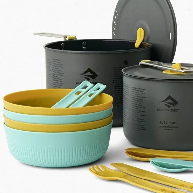 Set enësh palosëse Sea to Summit Frontier UL Two Pot Cook Set 4P, 2 L + 3 L, 4 copë
