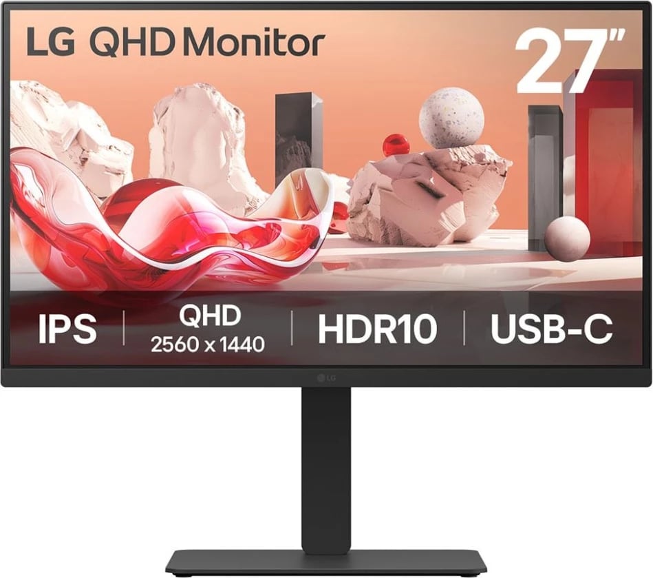 Monitor, LG, 27BA75QB / 27BA75QB-B.AEU, 27" QHD 2560×1440 IPS HDR10 USB-C, e zezë