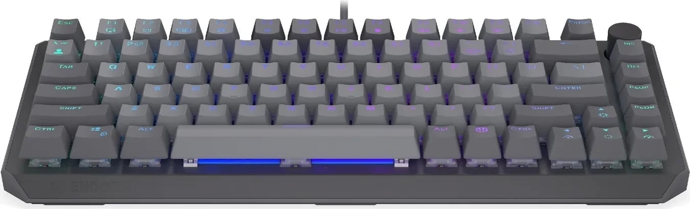 Tastierë mekanike Endorfy Thock V2 75%, RGB, Hot-Swap, gri