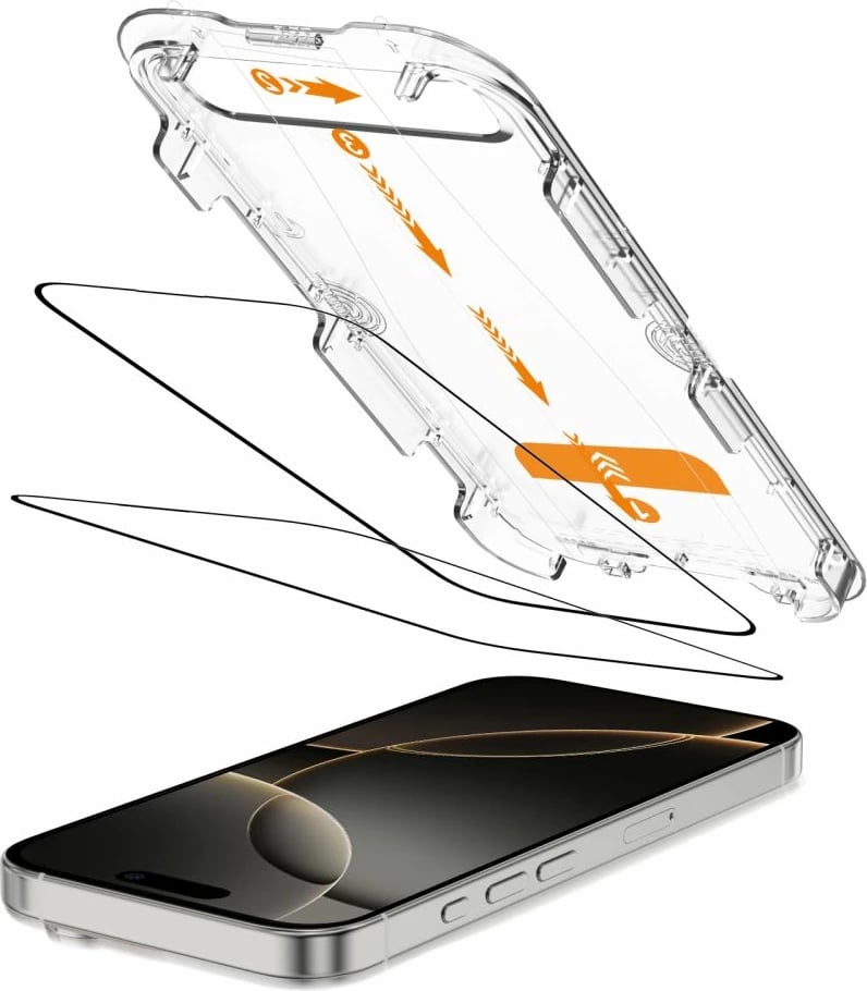 Mbrojtës ekrani xham i temperuar Tech-Protect Quick Set+ për iPhone 16 Pro Max, 2 copë