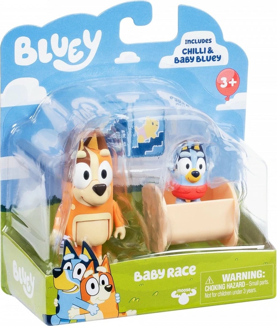 Set figurina Bluey Tm Toys BLU17616 Baby Bluey dhe Chilli, plastikë, 2 copë