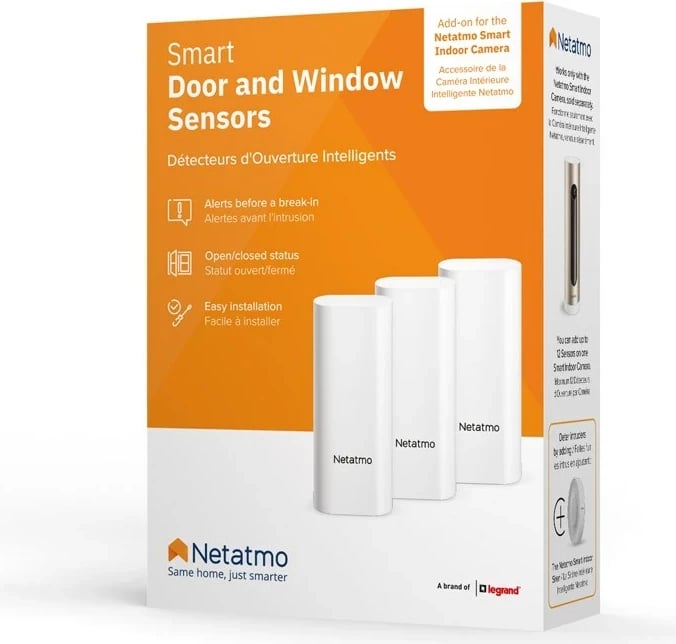 Sensorë dyer/dritare Netatmo DTG-EC, Wireless, të bardhë, set 3 copë