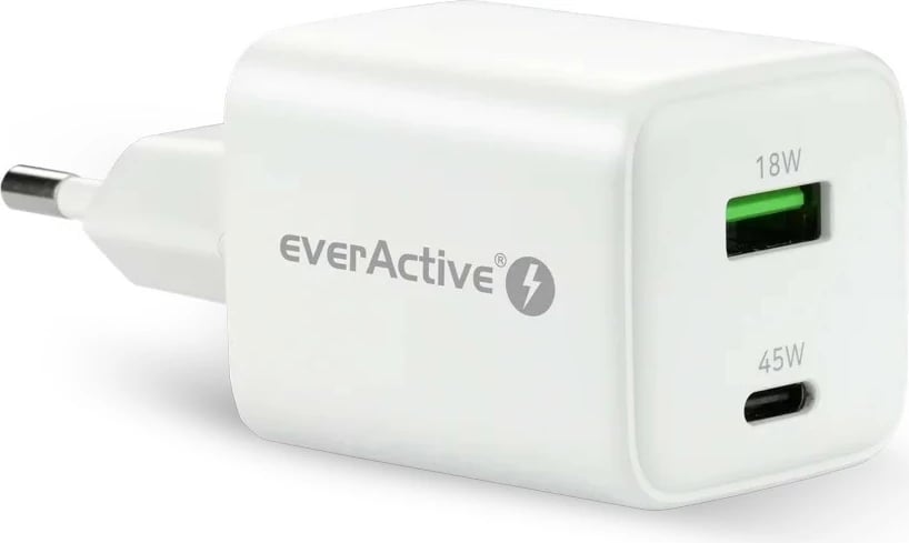Karikues muri everActive SC-450Q, 45W, 1x USB, 1x USB-C, Bardhë