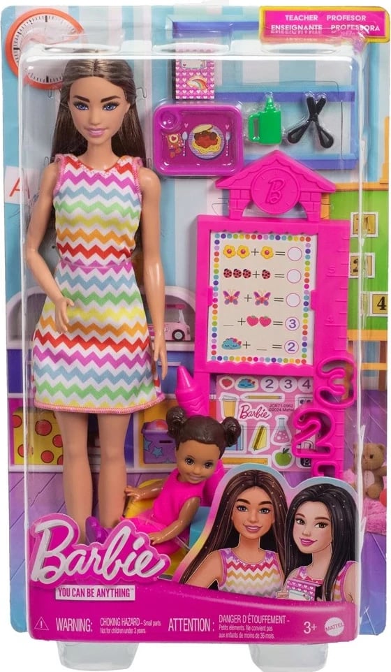 Lodër Barbie Mësuese, MATTEL, Multikolor, Set prej 2 copash