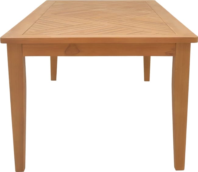 Tavolinë dru teak, ngjyrë natyrale, 200x100x75cm