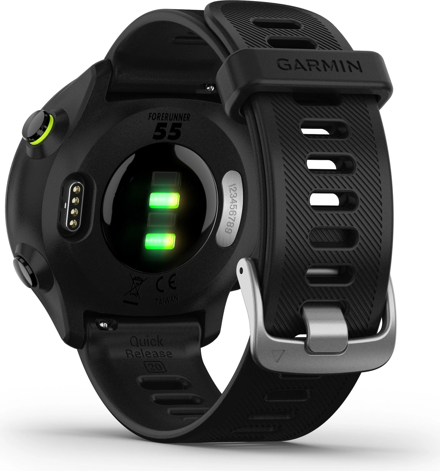 Smartwatch Garmin Forerunner 55, GPS, 2.64 cm, e zezë
