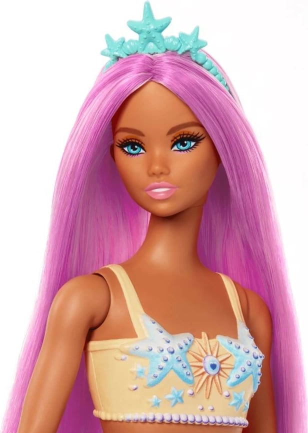 Kukull Barbie Mermaid Mattel HRR05, bisht portokalli Kukull Barbie Mermaid Mattel HRR05, bisht portokalli