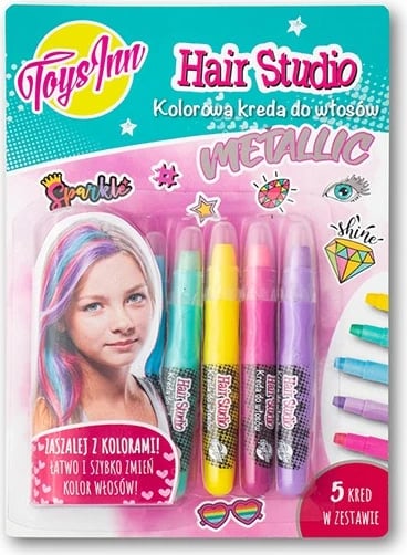 Set kredash metalike për flokë Stnux, 5 ngjyra: blu, gjelbër, rozë, vjollcë, e verdhë