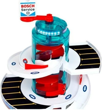 Garaž lodër Klein Helix Bosch Car Service me 2 makina lodër, 57cm, shumëngjyrësh