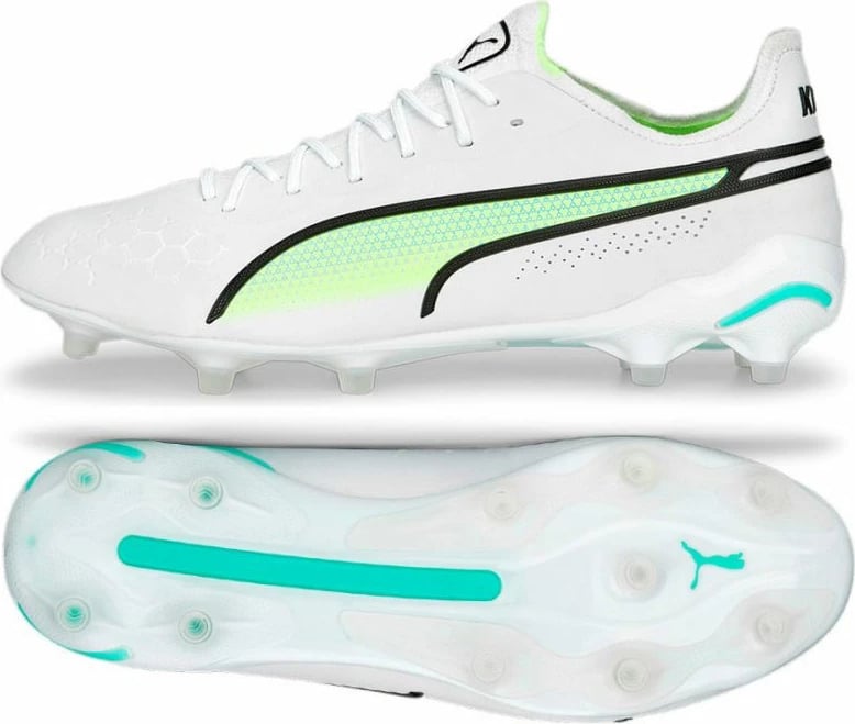 Atlete për futboll Puma KING Ultimate FG/AG M, për meshkuj, të bardha