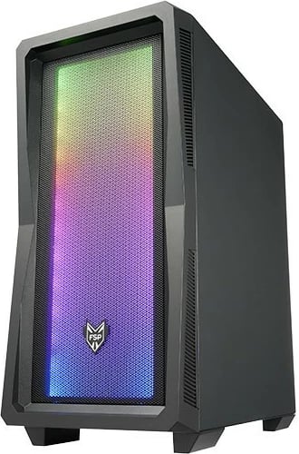 Kasë FSP CMT212A, mid tower, xham i temperuar, 4x120mm ventilatorë, e zezë