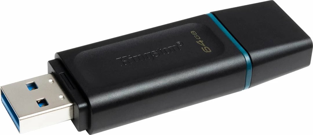 USB Kingston DataTraveler Exodia 64GB, USB 3.2, e zezë/teal