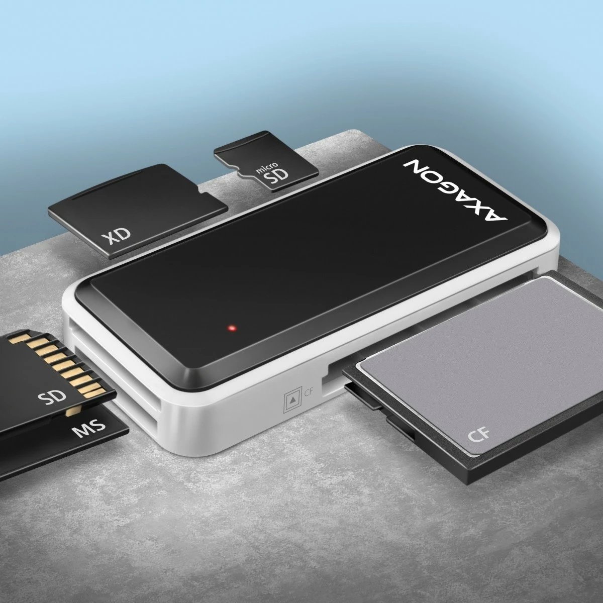 Lexues kartelash AXAGON CRE-X1, 5 slote, USB 2.0, zi/bardhë