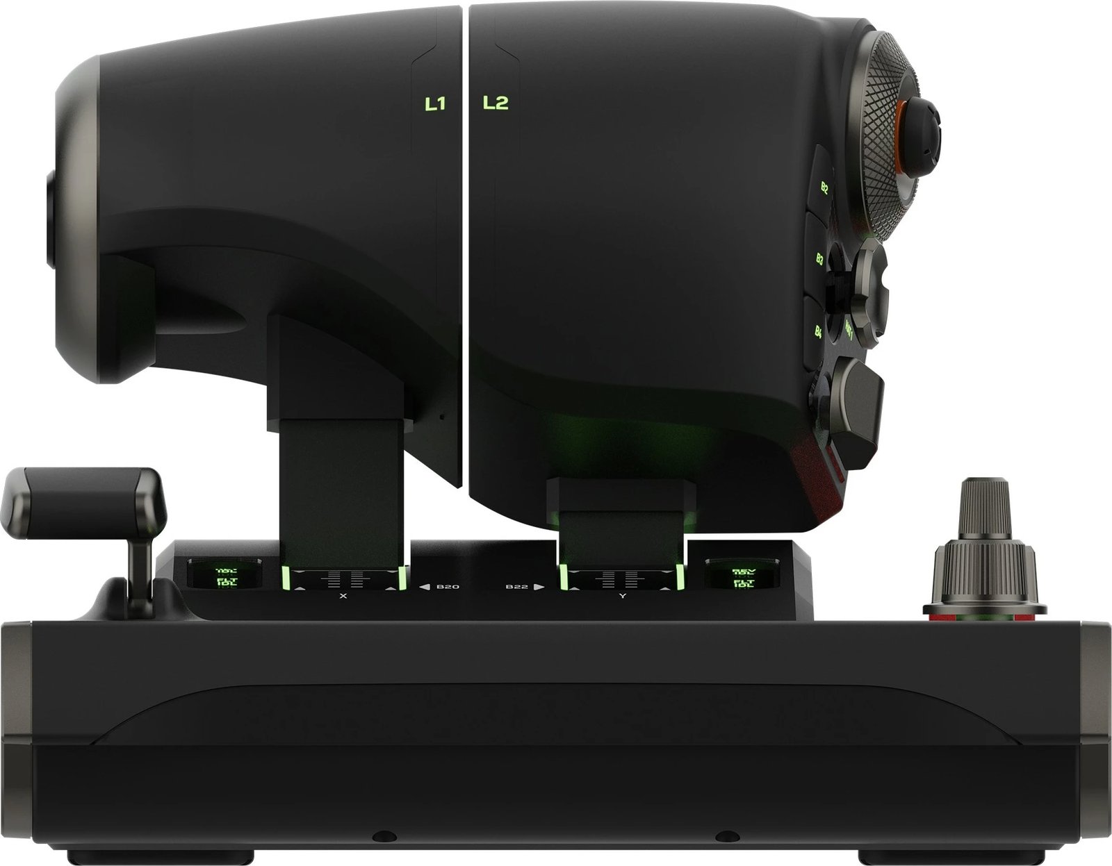 Joystick Turtle Beach VelocityOne Flightstick, PC, me ekran OLED, me kabllo, i zi