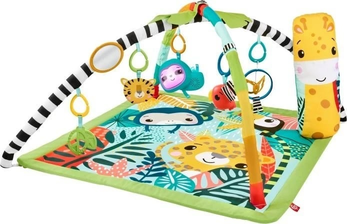 Tapet edukativ Fisher Price 3-në-1 Rainforest, Mattel HJW08, shumëngjyrësh Tapet edukativ Fisher Price 3-në-1 Rainforest, Mattel HJW08, shumëngjyrësh