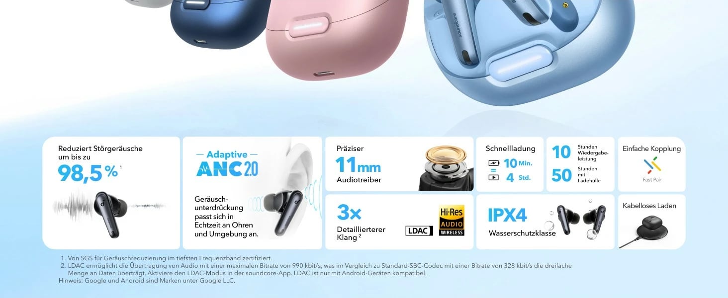 Kufje Anker Liberty 4 NC, Wireless, Muzikë, Ngjyrë e zezë