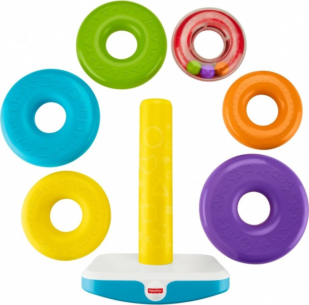 Piramidë me rrathë Fisher Price GJW15, shumëngjyrëshe, për fëmijë