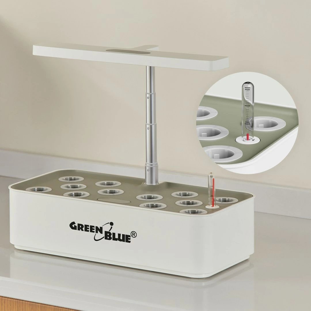 Vazo e mençur GreenBlue GB133 për rritje bimesh, 4L, 12 vende, LED, e bardhë