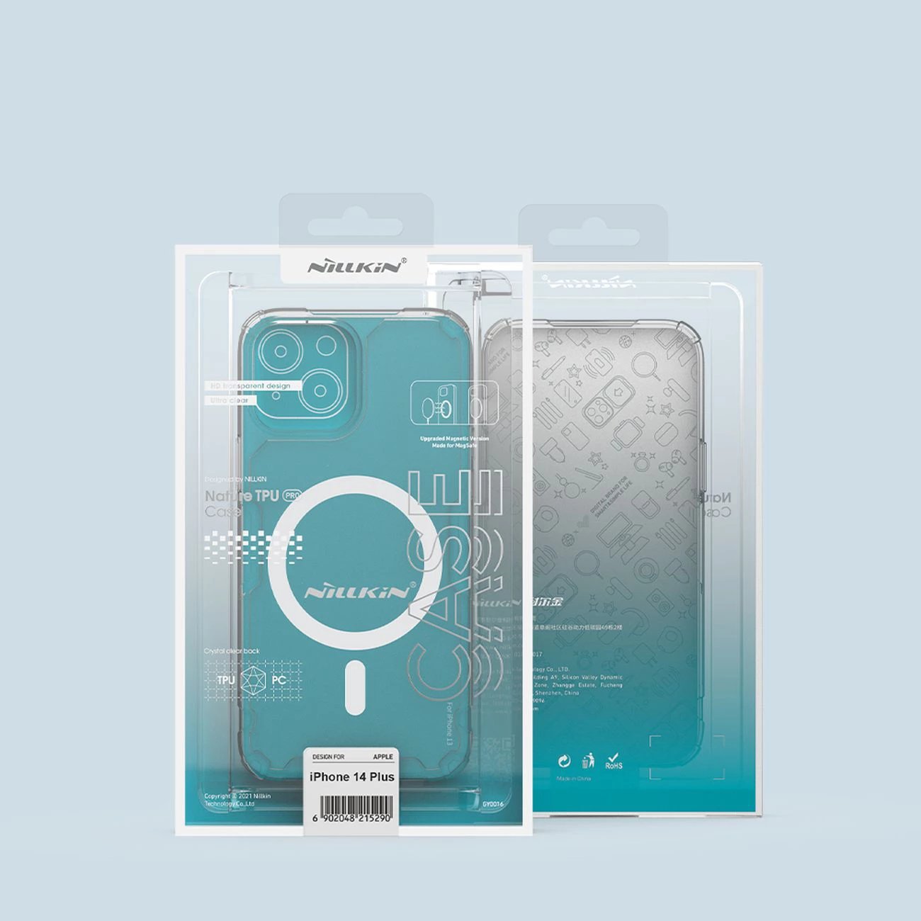 Mbështjellës Nillkin Nature Pro për iPhone 14 Plus, MagSafe, Transparent/Blé