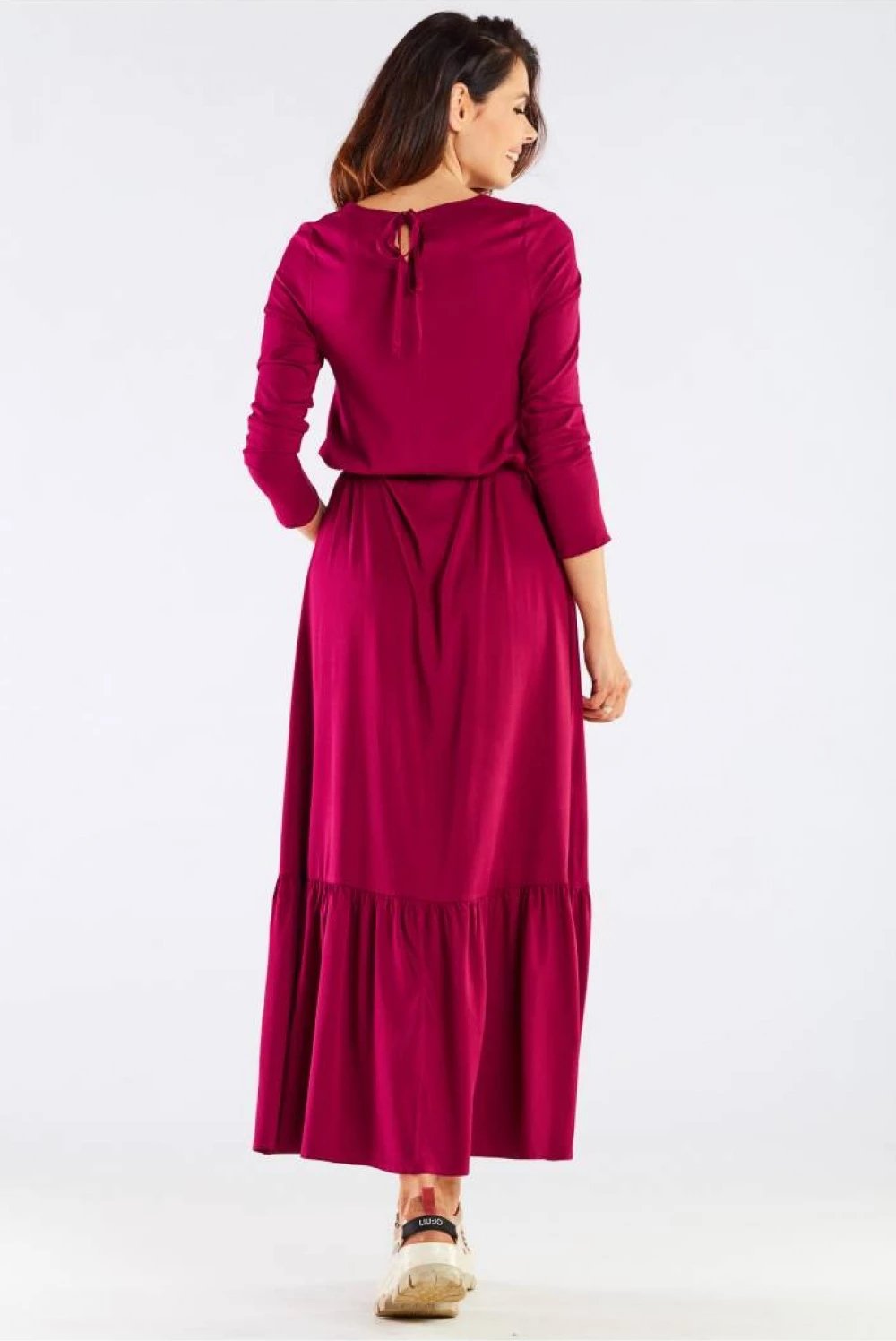 Fustan për femra awama model 158613, i kuq