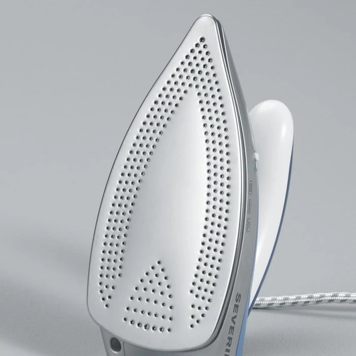Hekur SEVERIN BA3234, Dry & Steam, 1000 W, pllaka inoks, Blu/Argjend