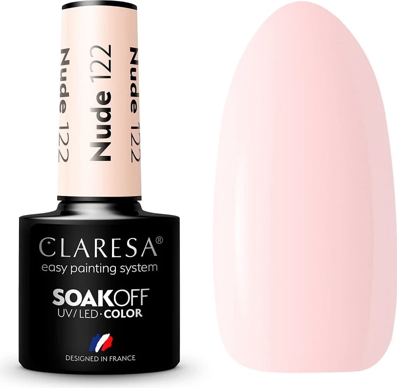 Llak për thonj hibrid për femra Claresa Soak Off UV/LED 122, 5g