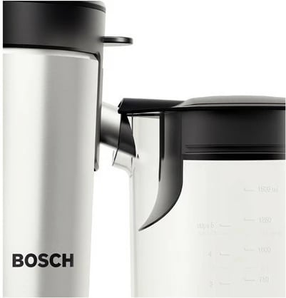 Shtrydhëse lëngjesh Bosch MES4000, 3 L, 1000 W, e zezë, gri, çelik inox