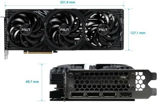 Kartë grafike Palit GeForce RTX 5070 Ti GAMING PRO-S, 16 GB GDDR7, 256-bit, 3 ventilatorë, e zezë