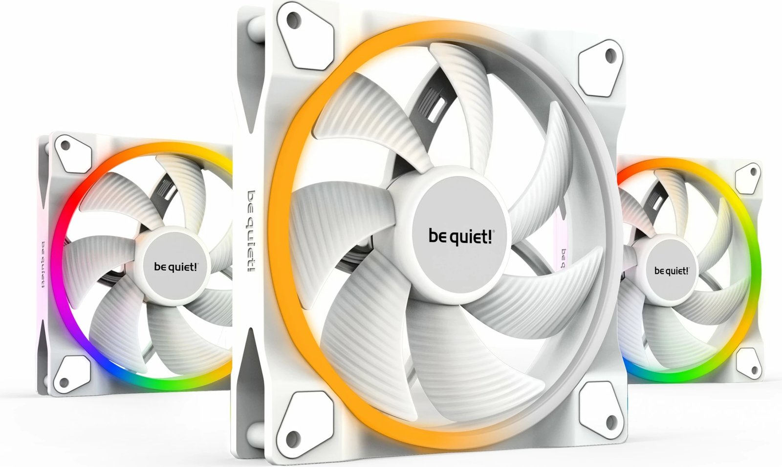 Ventilatorë kasa Be Quiet! LIGHT WINGS 140mm PWM Triple-Pack, RGB, bardhë