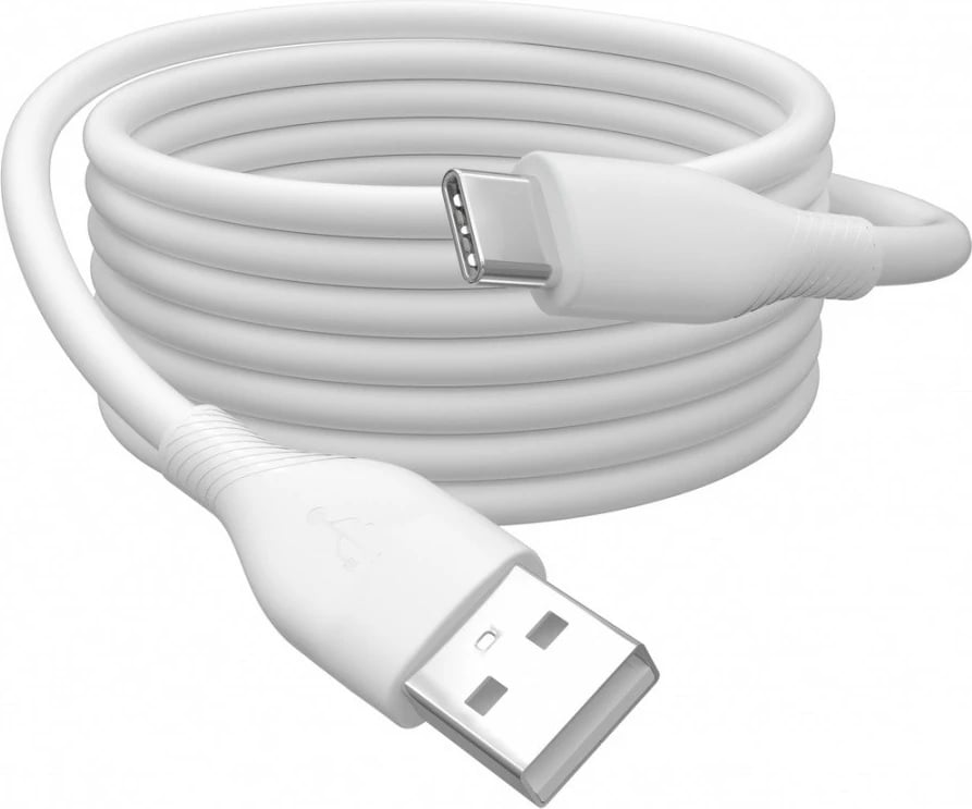 Kabllo silikon Digitus AK-300340-005-W, USB-A në USB-C, 0.5m, Bardhë