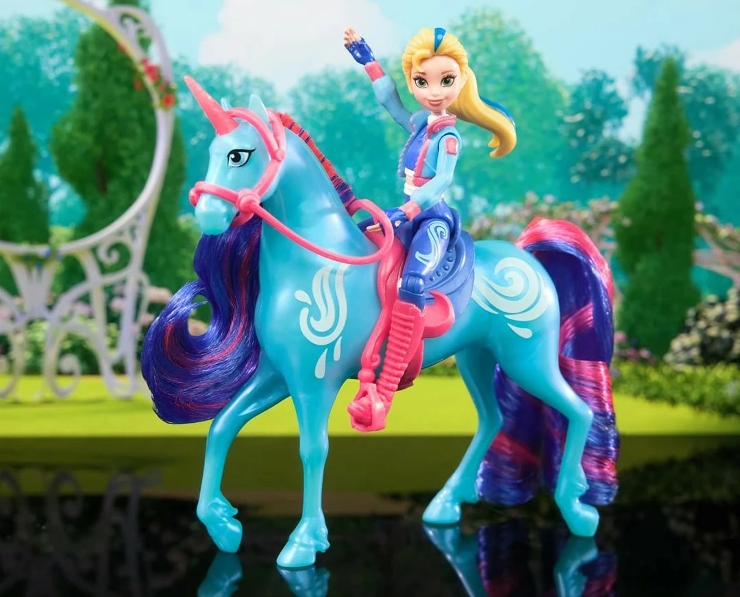 Lodra SPIN MASTER Unicorn Academy Isabel & River, me kukull dhe njëbrirësh, shumëngjyrëshe