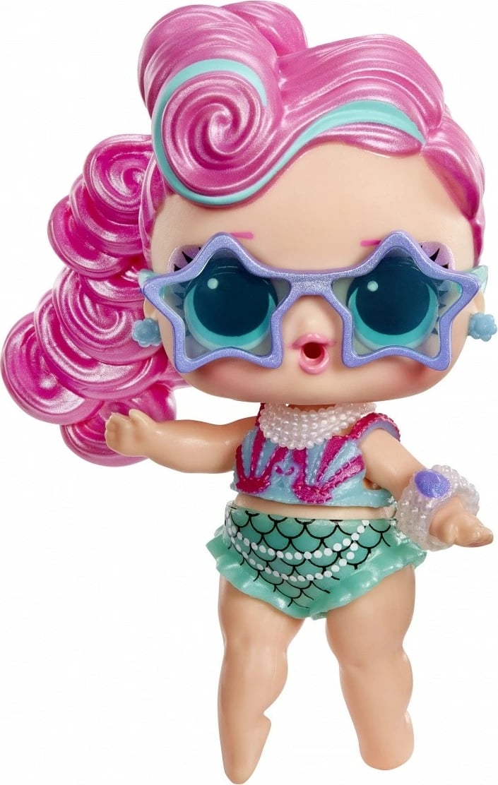 Kukull surprizë L.O.L. Surprise Mermaids, MGA, 510604-EUC, me bisht që ndryshon ngjyrë