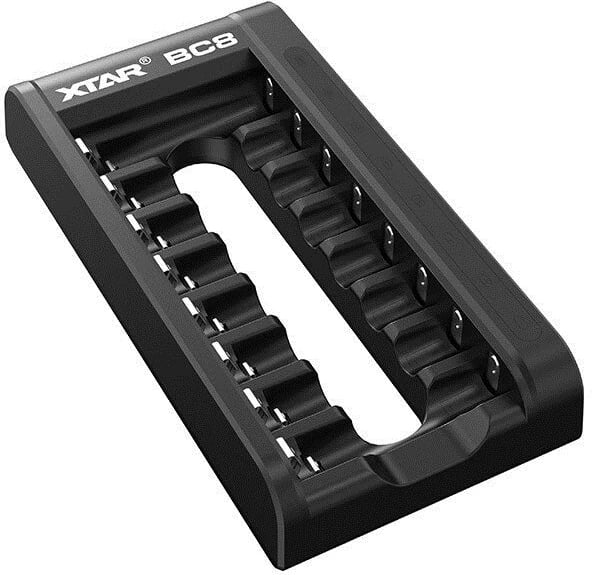 Karikues baterish XTAR BC8, për R03/AAA dhe R6/AA, Li-ion 1.5V/NiMH, i zi