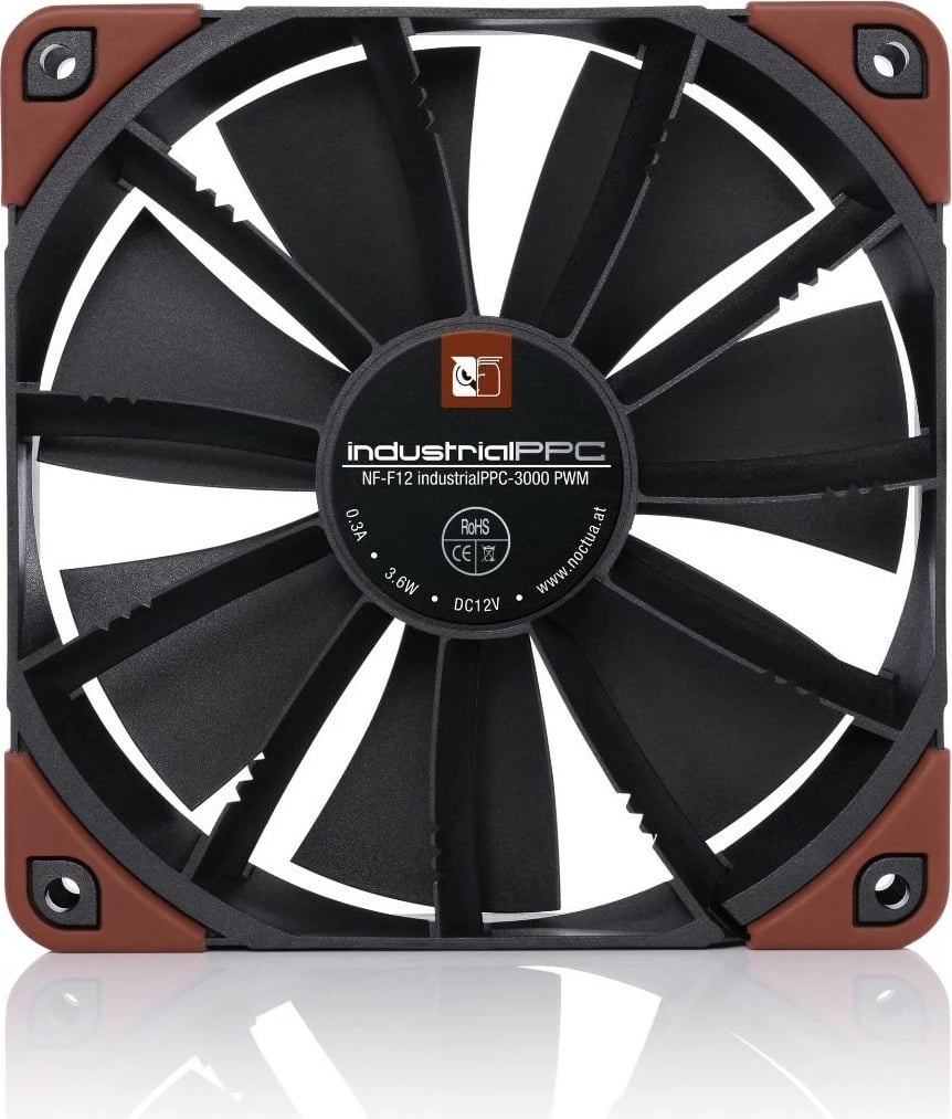 Ventilator kase NOCTUA NF-F12 iPPC-3000 PWM, 120mm, 3000RPM, zi/kafe