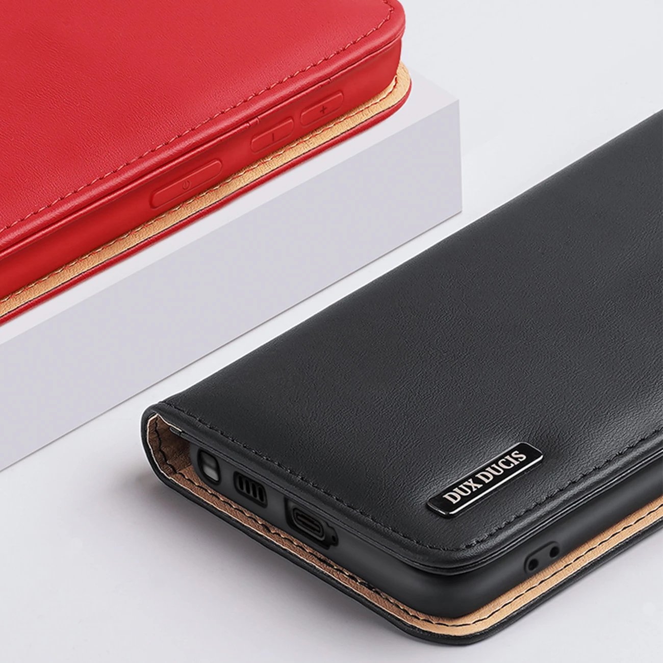Mbështjellës Dux Ducis Hivo për Samsung Galaxy S23+, me kapak, portofol, RFID blocker, i zi