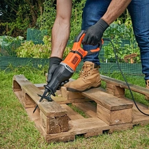 Sharrë reciproke BLACK+DECKER BES301, 750 W, Portokalli