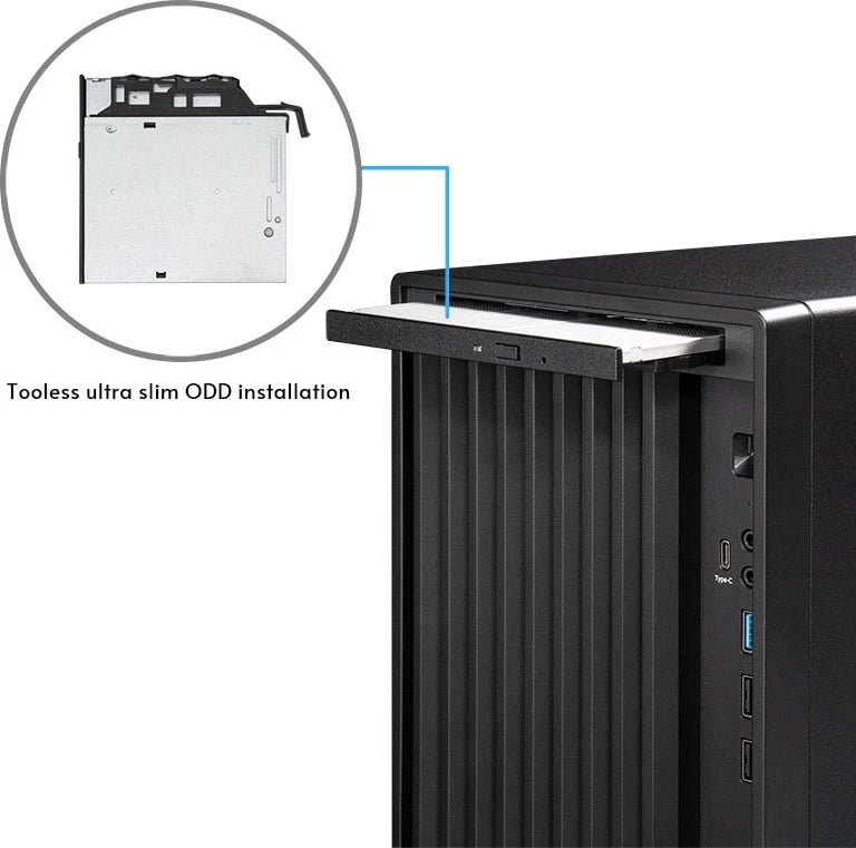 Kasë Chieftec UNI Series BS-20B-OP midi tower, micro ATX/Mini-ITX, e zezë