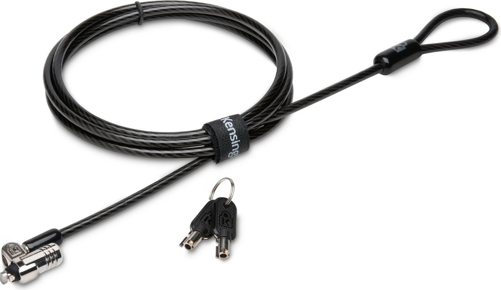 Kensington MicroSaver 2.0, Çelës, Çelik karboni, Zi, Argjendtë