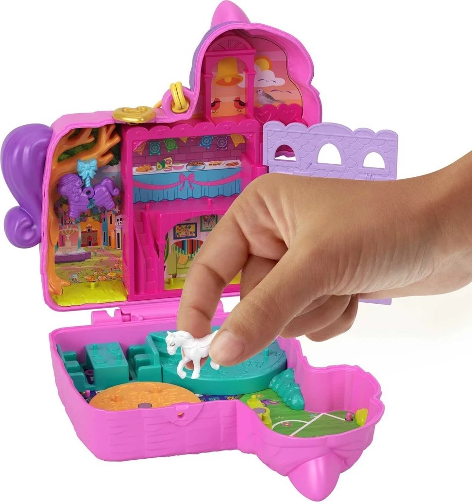 Set lodrash Polly Pocket Piñata Party Compact, MATTEL, HKV32, shumëngjyrëshe