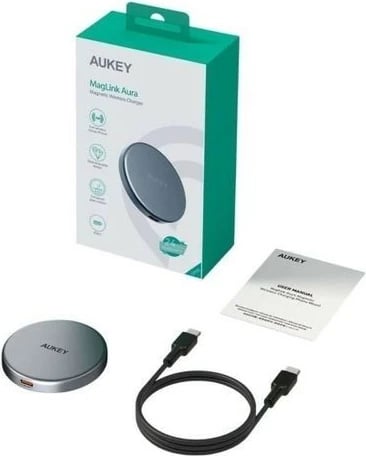 Karikues wireless AUKEY LC-MC10 MagSafe Qi2 15W, USB-C, i zi