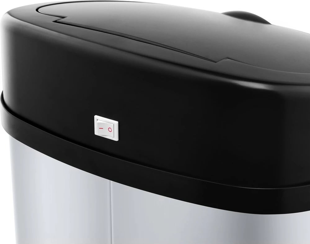 Kosh mbeturinash me sensor Lamart LT8022, 42L, inox, e zezë