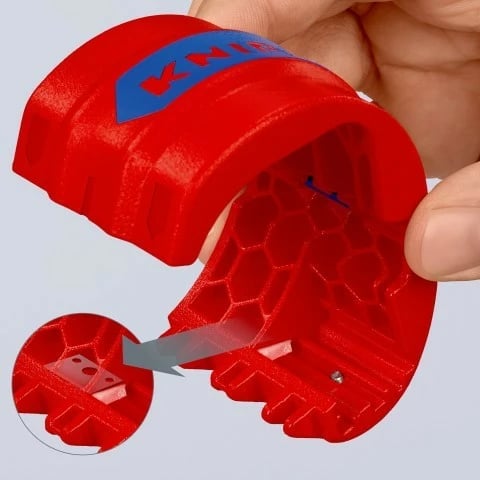 Prerës kabllosh Knipex BiX, plastikë/çelik inox, 5 cm, kuq
