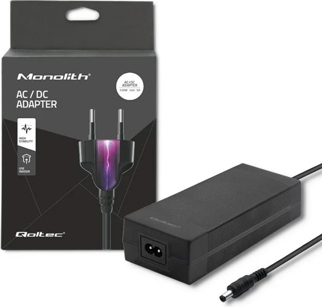 Furnizues energjie Qoltec 120W, 24V, 5A, i zi