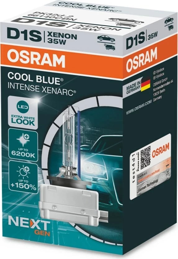 Dritë xenon për vetura OSRAM XENARC COOL BLUE INTENSE D1S, 35 W