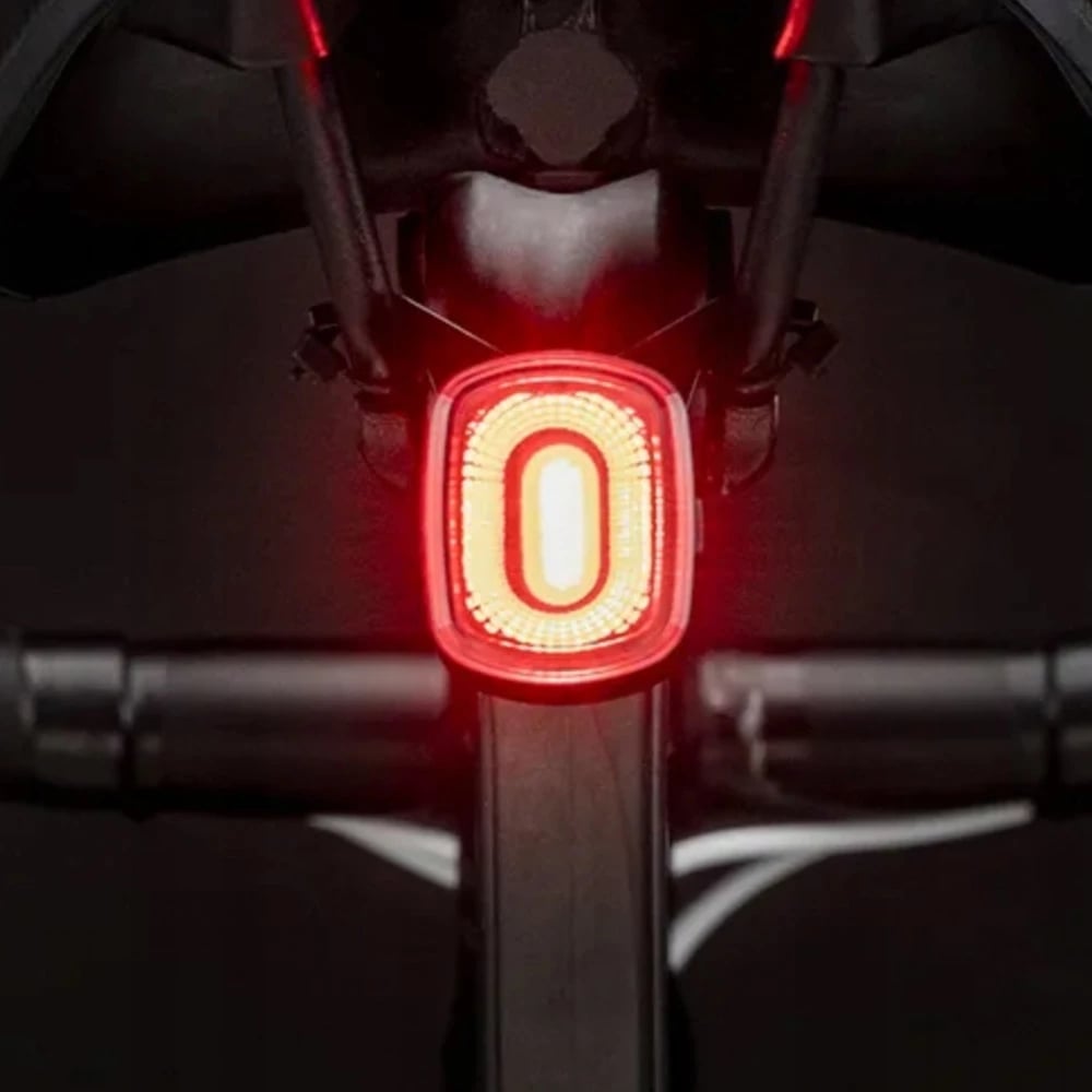 Dritë e pasme biçiklete Rockbros Q2S me LED, Smart Stop System, USB-C, e zezë