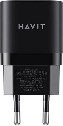 Karikues Havit UC30 EU, USB-A+USB-C, 30W, i zi