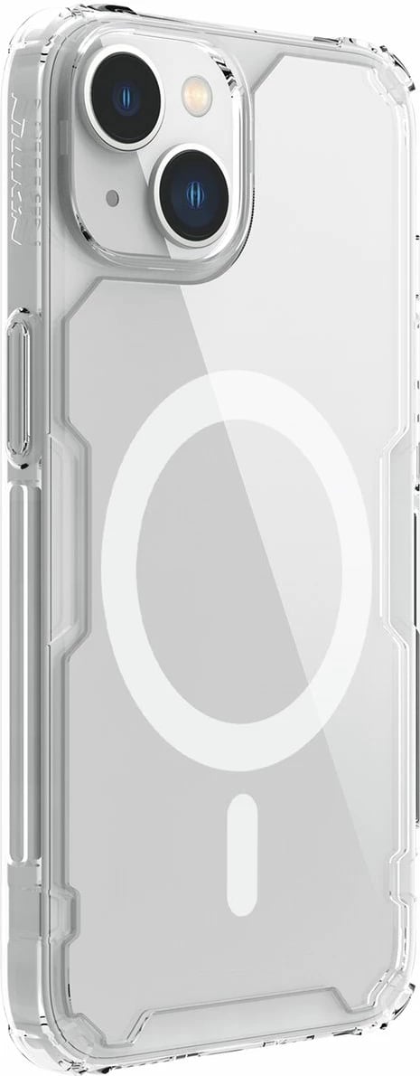 Mbështjellës Nillkin Nature Pro për iPhone 14 Plus, MagSafe, transparent, bardhë