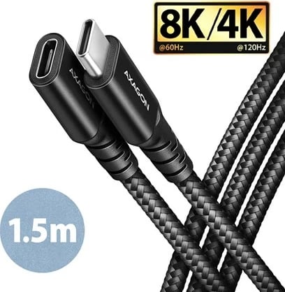 Kabllo USB AXAGON BUCM32-CF15AB, USB 3.2 Gen 2x2, 1.5 m, E zezë