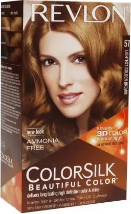 Bojë flokësh Revlon Colorsilk 57 Lightest Golden Brown unisex