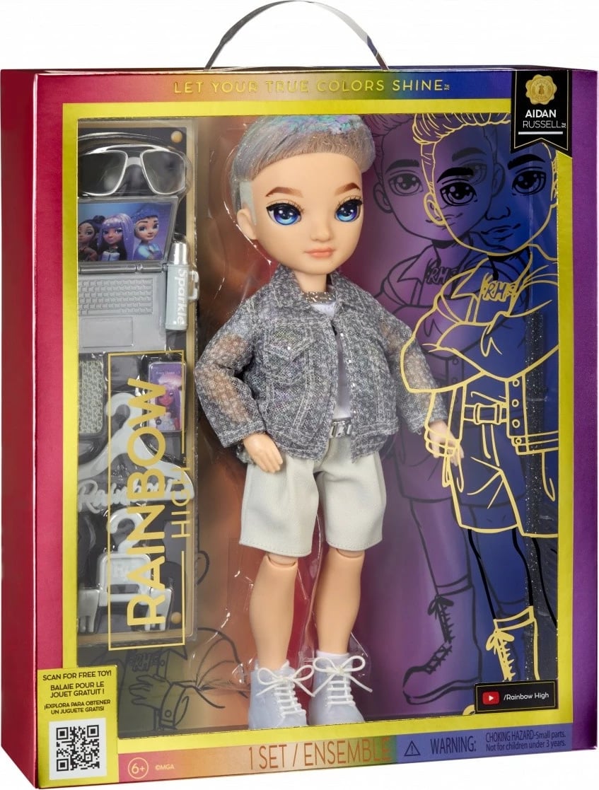 Kukull mode Rainbow High MGA Aidan Russell me aksesorë